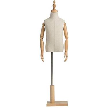 Imagem de CUTPOIY Manequim de alfaiate masculino para costurar manequins falsos de corpo inteiro manequim infantil alfaiates busto costureiras exibição manequim profissional criança alfaiates