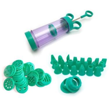 Imagem de Kit Maquina Manual De Churros Com Bicos E Discos 73 Peças