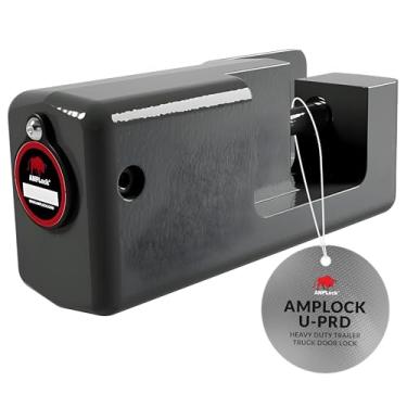 Imagem de AMPLock - U-PRD Trava de reboque resistente para porta enrolada - Fechaduras de reboque de caminhão de carga antifurto patenteadas para portas, travas fechadas para portas de trailer, proteção e