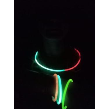 Imagem de Kit 100 pulseiras neon - Tudo em festa