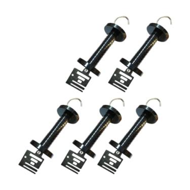 Imagem de Amagogo 5 peças de maçanetas para portão de cerca elétrica, de cerca elétrica, peça de reposição externa, maçanetas práticas para portas de de quintal