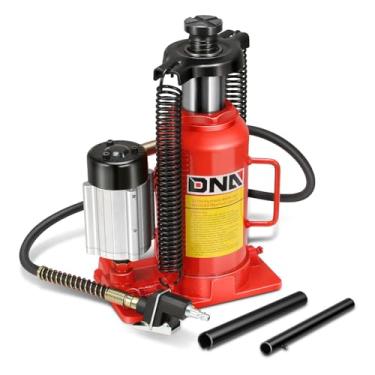 Imagem de DNA MOTORING Macaco de garrafa hidráulico a ar de 20 toneladas Macaco hidráulico operado a ar portátil de baixo perfil Jack de ar para caminhonete de carro, trailer, reparo de automóveis com alça