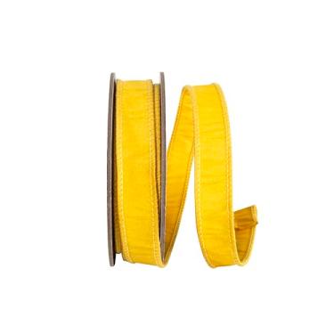 Imagem de Reliant Ribbon Fita Dupioni Supreme com fio, amarelo dourado