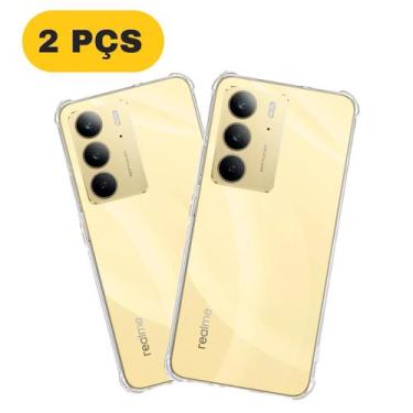 Imagem de Kit 2 Capa Capinha Transparente Compatível Para Realme C75 - Generica,