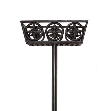 Imagem de Lixeira De Rua Com Pé Colonial Em Ferro Fundido 58X42X20Cm