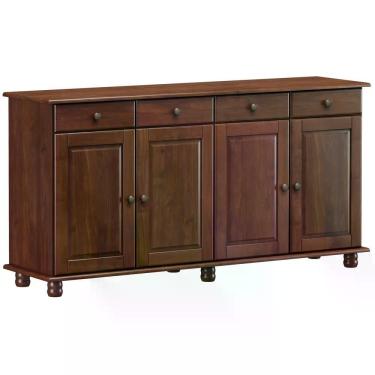 Imagem de Balcao 4 Portas 4 Gavetas Madeira Maciça 8929 Rubi Café