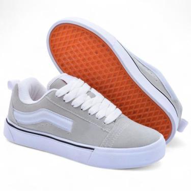 Imagem de Tênis KNU Masculino Feminino Skool StreetWear Skatista - Orion, Gelo, 