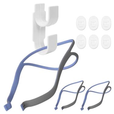Imagem de Trejacur Capacete De Reposição Compatível Com Máscara Nasal Resmed Airfit P10, Pacote 3 Tiras Cpap, Inclui 1 Par Clipes Ajuste E Peças Para Pendurar Mangueira