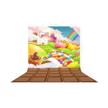 Imagem de Fundo Fotografico em Tecido Reino dos Doces Chocolate - 150x170cm - Co
