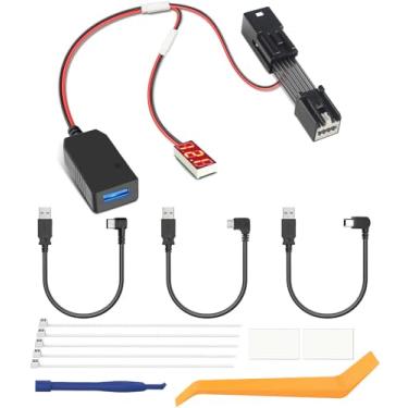 Imagem de YQMAJIM Adaptador De Energia Para Câmera Painel (Tipo 10P) Compatível Com Chevy, Gmc Sierra, Buick Encore, Cadillac, Espelho Retrovisor Automático Painel, Cabo Carregador Gps Usb Integrado