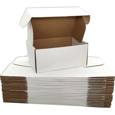 Imagem de Lmuze Pequenas Caixas De Remessa Brancas Para Empresas, Pacote 25-9 X 6 3 Polegadas, Papelão Ondulado, Embalagem Correspondência, Presentes Artesanais, Produtos Presentear