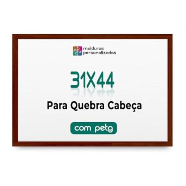 Imagem de Moldura 31x44 para Quebra Cabeça Puzzle Grow cm com Proteção Petg (Chão de Barro)