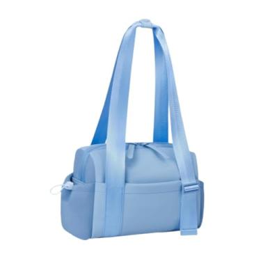 Imagem de Vaveren Bolsa de ginástica com alça ajustável, bolsa de ombro para ioga, natação, namoro, treino, compras, Azul
