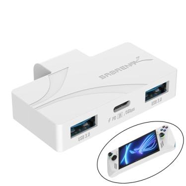 Imagem de SABRENT Hub de jogos USB tipo C de 3 portas para ASUS ROG Ally – leve, portátil, Plug and Play, carregamento PD3.0, portas USB-A e USB-C, compatível com Windows, macOS, Linux (HB-ROAY)