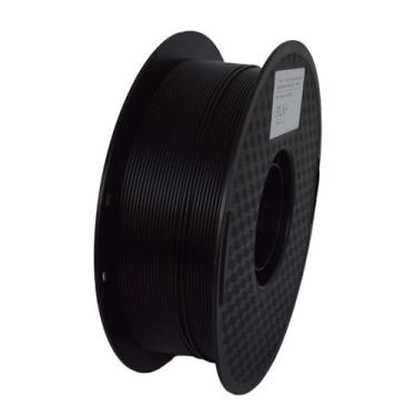 Imagem de JIUFU Filamento de impressora 3D PLA Plus preto brilhante 1,75 mm, precisão dimensional +/- 0,02 mm, carretel de 1 kg (2,2 Ib), compatível com impressora 3D FDM, pacote com 1