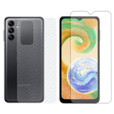 Imagem de Película Hidrogel + Adesivo Fibra De Carbono Para Samsung Galaxy A04s - Transparente