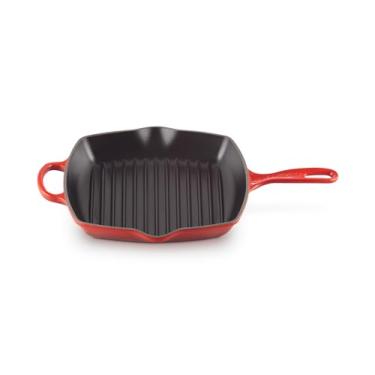 Imagem de Le Creuset Grelha Quadrada 26 cm Ferro Fundido Esmaltado Signature Vermelho