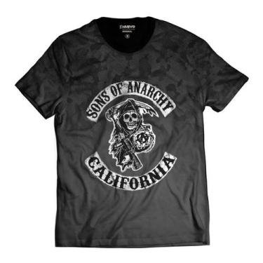 Imagem de Camiseta Sons Of Anarchy Motociclistas Samcro - Di Nuevo, Preto, XG