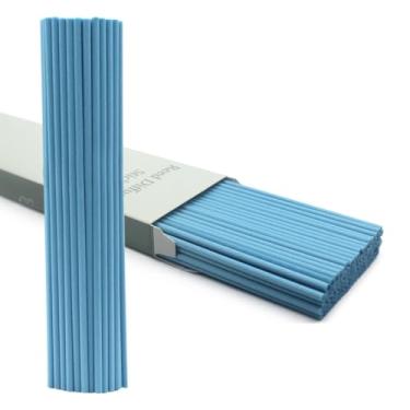 Imagem de Posinda 100 peças de varetas difusoras de palheta, varas de fibra de vime de 25,4 cm, varas difusoras de aroma de óleo essencial, bastões de substituição de difusor de longa duração (azul)