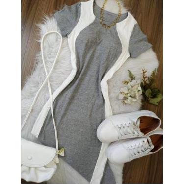 Imagem de Vestido manguinha detalhe na lateral listra - filo modas , Vermelho, P