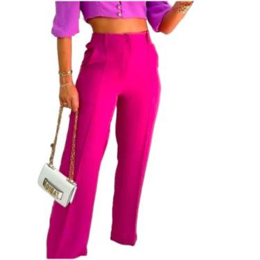 Imagem de Calça Feminina Pantalona Tecido Duna Verão Top 2023