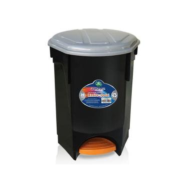 Imagem de Lixeira 30Lts Com Pedal Montado Cozinha Banheiro Arqplast