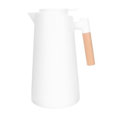 Imagem de Jarro Termico Garrafas Isoladas Vácuo Derramar Jarro Café Termal Jarras De Café Para Manter Quente Chaleira De Café De Isolamento Cafeteira Térmica Pp Com Tampa Copo Grande Branco