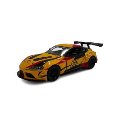 Imagem de Miniatura Toyota GR Supra Racing Laranja Metal 1:36 - Kinsmart