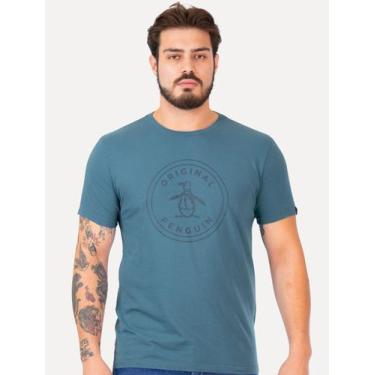Imagem de Camiseta Original Penguin Masculina Navy Circle Logo Azul Escuro, XXL/