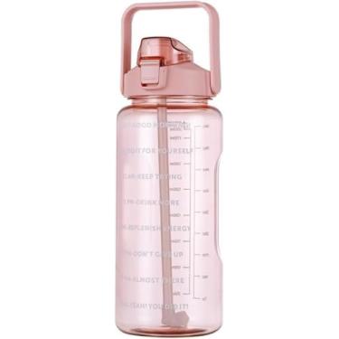 Imagem de Garrafa de Água 800Ml Litros com Canudo para Esportes Academia Corrida Acampamento Escola Squeeze Casa Buritis (Rosa)