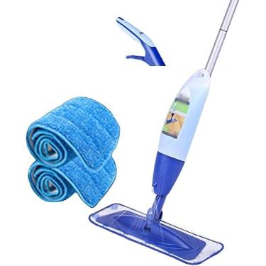 Imagem de Esfregão De Pulverização De Água Limpa, Esfregão Plano De Pulverização Doméstica - Esfregão De Piso Giratório De 360 Graus - Piso De Madeira