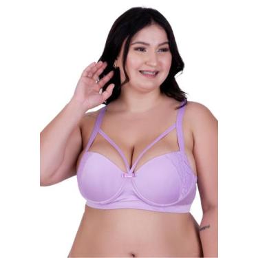 Imagem de Sutiã Plus Size Bojão Tiras Soutien Reforçado - c9 STRAPPY - TERRA E M