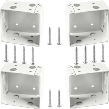 Imagem de 4 peças de suportes de persianas para persianas de janela de alto perfil de 5 cm suporte de montagem de caixa - cor branca