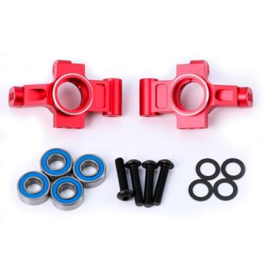 Imagem de Suportes de eixo de alumínio com rolamentos para peças de atualização 1/10 4-Tec Drift Ford Mustang, substitua #8352 (vermelho)