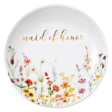 Imagem de Crisky Presentes de dama de honra para o dia do casamento, presentes de dama de honra da noiva, presentes personalizados de dama de honra, ideia de presente de joias - bandeja de anel de bijuteria