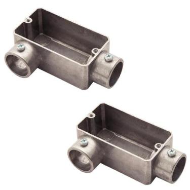 Imagem de 2 Condulete 3/4 Lr Alumínio S/rosca S/placa Sieg