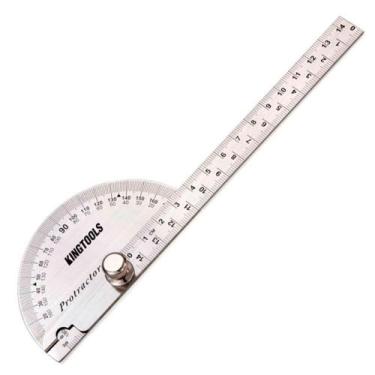 Imagem de Transferidor de Grau Tipo Meia Lua 180 Graus - Kingtools 600.090