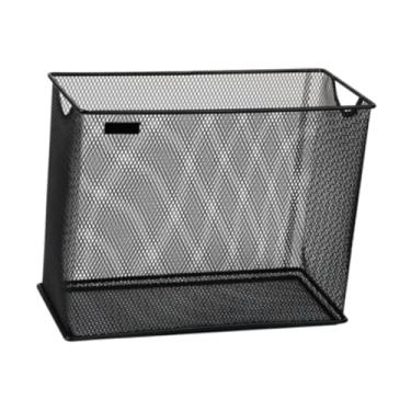 Imagem de WeiLaiKeQi Organizador de arquivos de malha, suporte para pasta de documentos, organizador de mesa multifuncional, cesto de arquivos de escritório para, Preto