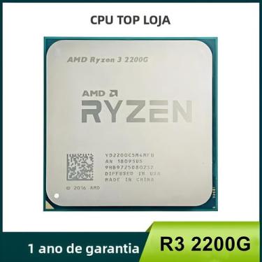Imagem de Processador AMD Ryzen 3 R3 2200G 3,5 GHz 4 núcleos 4 threads LGA AM4 C