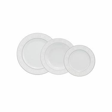 Imagem de Serviço de Baixela 18 Peças em Porcelana, Modelo Itamaraty, Redondo, Decoração Martha, Porcelana Schmidt