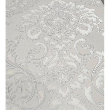 Imagem de Papel de parede italiano, vinilico importado limpável, arabesco 45015