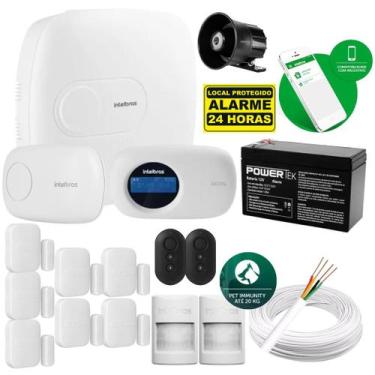 Imagem de Kit de Alarme GSM e Internet Intelbras AMT 2018 EG Central com 9 Senso