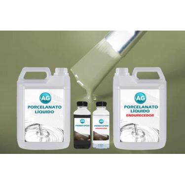Imagem de Kit Porcelanato Líquido Cinza Oliva AG - RAL7002 por M² - Resinas ag
