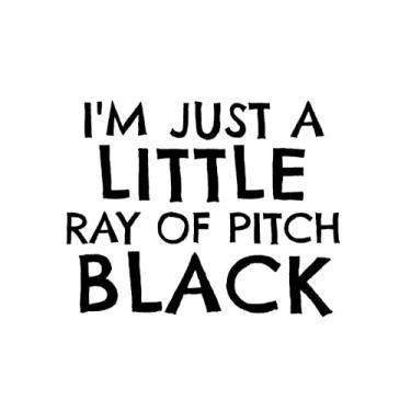 Imagem de Adesivo de vinil decalque NOK engraçado I'm Just A Little Ray of Black |Laptop Carros Caminhões Paredes | Preto | 14 x 11,4 cm | NOK2322