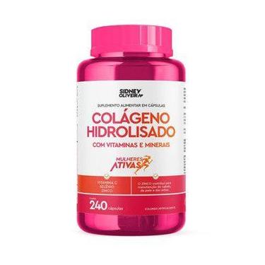 Imagem de Colágeno Hidrolisado Mulheres Ativas 240 Cápsulas Sidney Oliveira