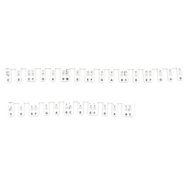Imagem de Eujgoov Guia de Notas de Piano para o Teclado para Iniciantes Etiquetas para Aprender 61 Teclado de Teclado Feito de Silicone Não Fácil de Desaparecer Sem Necessidade de Adesivos