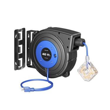 Imagem de Carretel de cabo de extensão retrátil DEWENWILS 40FT 12AWG SJTOW