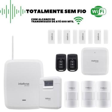 Imagem de Kit Alarme Intelbras AMT 8000 Sem Fio e WiFi Dupla Proteção e Pet Frie