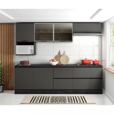 Imagem de Cozinha Completa 7 Peças com Balcão Etna Poliman, Grafite