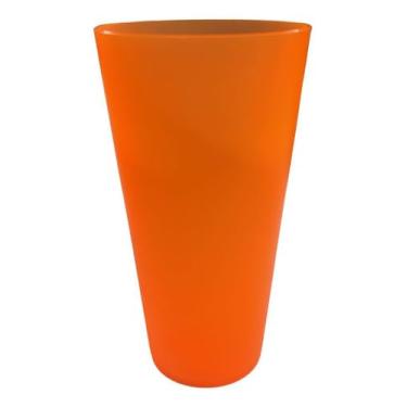 Imagem de Kit 50 Copos Ecológicos 550ml Reutilizáveis – Ideais para Festas e Eventos (Laranja)